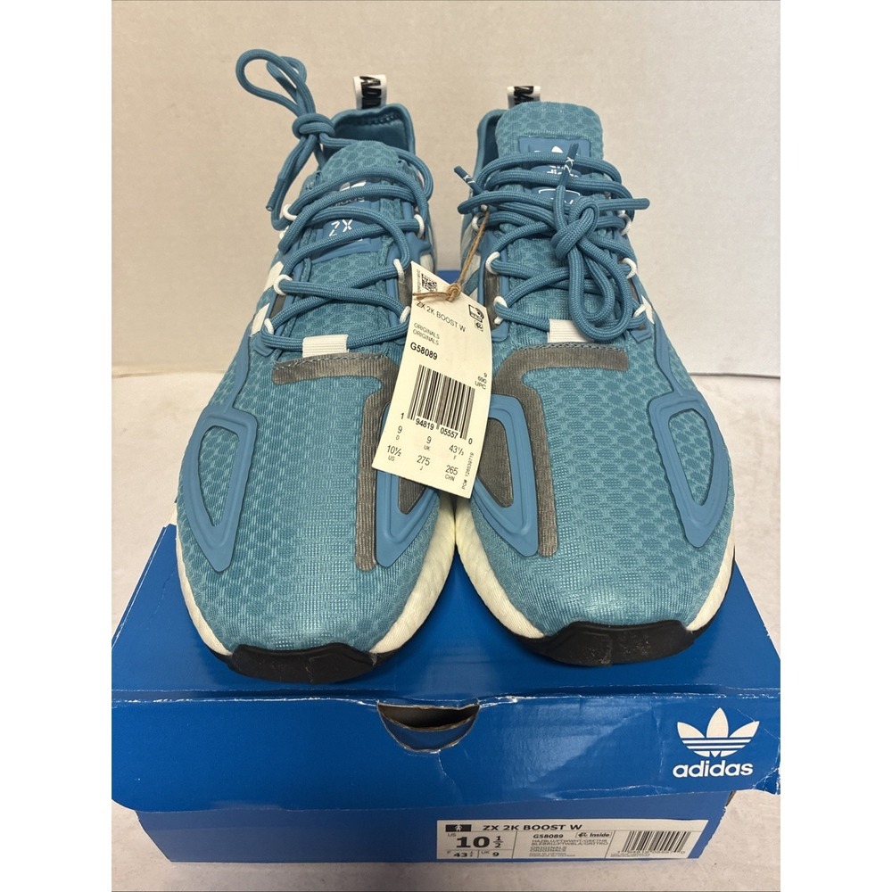 adidas Women's Haze Blue ZX 2K Boost Sneakers G58089 Size 10.5